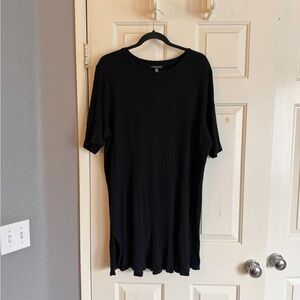 Eileen Fisher Black Ribbed Dress 3x